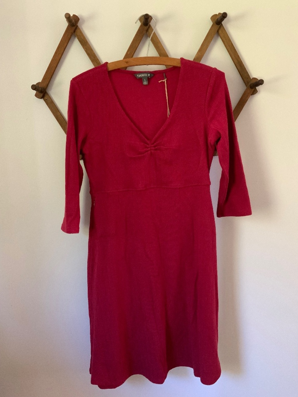 Toad & Co Rosalinda Cable Rib LS Dress in Berry Small